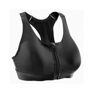 Women's Breathable Spandex/Nylon Simple <b>Strapless</b> Fitness Sports Bra with Front Logo Solid Pattern Medium Support Women's Breath - Product Image 3