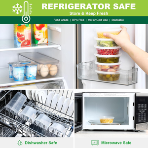 Recipientes Herméticos de Plástico de Diseño Moderno con Tapas, Aptos para Congelador/Lavavajillas/Microondas, para Preparación de Comidas, Almacenamiento de Alimentos, PP - Product Image 5