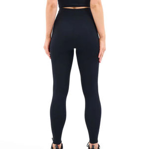 High Waist Yoga Leggings <b>Full</b> Length Seamless Gradient Color Spandex/Polyester Elastic Waist Black Stretch Pants for Women - Product Image 4