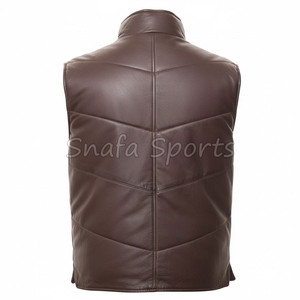 เสื้อกั๊กหนังแกะผู้ชายแฟชั่นใหม่สำหรับฤดูหนาว เสื้อหนังแท้ อุ่นสบาย ไซส์ใหญ่ รับสั่งทำ OEM - Product Image 2