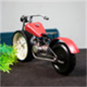 HOME GENIE Metal Motorcycle Table <b>Clock</b> with Antique Finish | Vintage Bike Shaped <b>Desk</b> <b>Clock</b> for Home Office Living Room Decor - Product Image 2