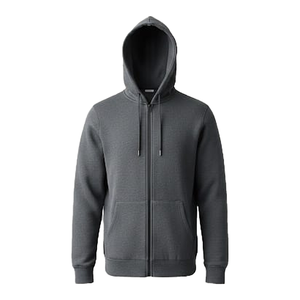 Sudadera con Capucha y Cremallera para Hombre, Premium, 410 g/m², 100% Algodón, Ecológica, de Secado Rápido, para Invierno, Talla Grande, para Gimnasio y Running - Product Image 1