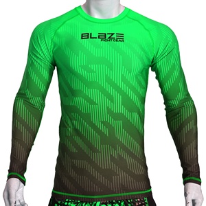 Ropa deportiva sublimada personalizada BJJ de manga larga para hombres Premium para adultos de poliéster - Product Image 1