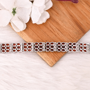 High Quality 925 Sterling Silver <b>Garnet</b> & CZ Tennis <b>Bracelet</b> Luxury Gemstone Jewelry for Unisex - Product Image 4