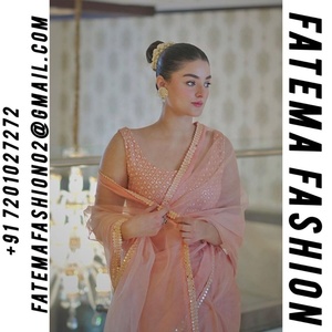 Indian & Pakistani Women Beautiful Organza Embroidery Saree Collection <b>Presented</b> by Fatema Fashion - Product Image 2