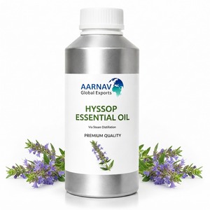 AARNAV Global Exports Bulk Therapeutic Grade 100% Pure Raw Floral Steam Distilled Hyssop <b>Essential</b> <b>Oil</b> for Aromatherapy - Product Image 3