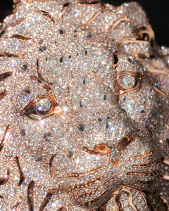 Novedad en Joyería Hip Hop: Colgante de Cabeza de León Personalizado con Moissanita, Cadena Cubana, Colgante VVS S925, Colgantes de Animales - Product Image 6