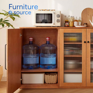 High Quality Solid Wood Oak <b>Sideboard</b> - Stylish Solid Wood Oak <b>Sideboard</b> <b>Sideboard</b> <b>Cabinet</b> Luxury OEM Vietnam Skilled Export - Product Image 1