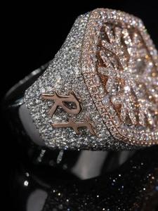 Premium 925 Sterling <b>Silver</b> Moissanite <b>Ring</b> with Modern Classic Traditional Bridal Wedding Design Fine Jewelry for Women <b>Men</b> - Product Image 5