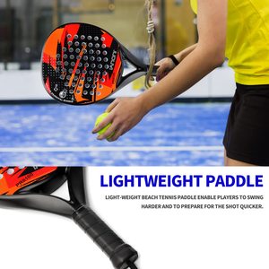 สำหรับผู้ผลิต OEM ไม้เทนนิสแบบกำหนดเอง ไม้เทนนิสคาร์บอนไฟเบอร์ 18K ด้ามจับ EVA 80 ตารางนิ้ว น้ำหนัก 370 กรัม สำหรับกีฬา - Product Image 4