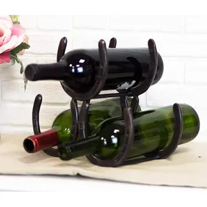Luxury Handmade Metal Waterproof Farmhouse Style Bottle Holder Stand Elegant <b>Wine</b> Rack Modern Restaurant Decor - Product Image 3
