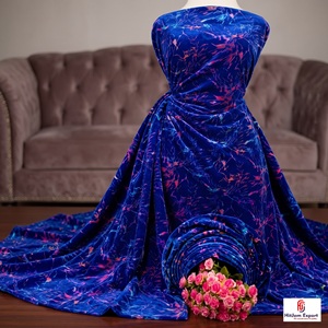 Tissu en velours imprimé multicolore de luxe, tissu de mode haut de gamme, vêtements, décoration intérieure, textile, fabricant de tissus sur mesure OEM ODM - Product Image 5