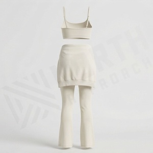 Custom Womens Yoga Exercise Wear Two Piece Suits Gym Fitness Training Workout <b>Thin</b> <b>Straps</b> Sports <b>Bra</b> Leggings Set - Product Image 2