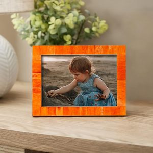 Handicrafts Home Orange <b>Picture</b> <b>Frame</b>– Handmade <b>Rustic</b> Photo <b>Frame</b> for Modern Farmhouse Decor, Wall - Product Image 2