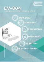 Stimulateur musculaire portable TENS/EMS Everyway EV-804 avec 5 modes pour soulager la douleur, dispositif médical de classe II fabriqué à Taïwan