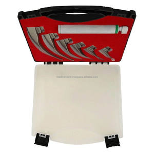 ชุดเครื่องมือส่องกล่องเสียงแบบไฟเบอร์ออปติกชนิดใช้ซ้ำได้ Medivolve รุ่น MI-600134 สำหรับคลินิกสัตวแพทย์และโรงพยาบาล  ใบมีดโค้ง 6 แบบ ทำจากสแตนเลส - Product Image 3