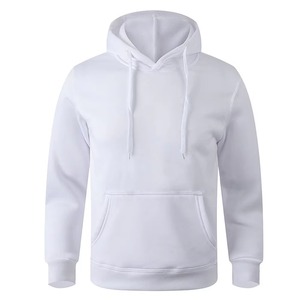 Sweat-shirt à capuche zippé en coton épais 100 % pour homme, coupe ample et carrée, en molleton, idéal pour l'automne - Product Image 3