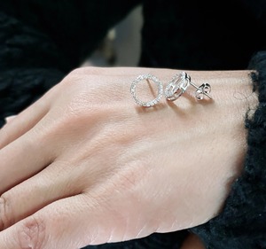 ต่างหูเพชรทรงกลม 14Kt ทองคำแท้ เพชรเพาะเลี้ยงในห้องปฏิบัติการ น้ำหนัก 0.25 กะรัต รับรองโดย IGI เหมาะสำหรับงานแต่งงาน หรูหรา ใส่ได้ทุกวัน สำหรับผู้หญิง - Product Image 3