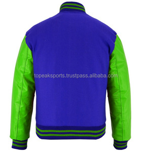 Blouson universitaire sur mesure OEM 2026 en laine violette avec manches dorées, col montant, 100 % haute qualité, grande taille, coupe-vent, chauffant pour l'hiver - Product Image 2