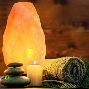 Lámpara de Sal del Himalaya Natural de la Mejor Calidad, Forma de Roca Natural, Iluminación Cálida Ambiental, Decoración para el Hogar, Inspirada en Feng Shui, Lámpara de Mesa - Product Image 6