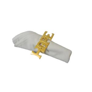 Anillo de Servilleta con Diseño Melodioso, Anillo Decorativo de Aluminio para Mesa con Acabado Dorado para Decoración del Hogar, Hotel y Bodas - Product Image 3