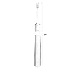 High Quality Customized Color Nail Cuticle Fork Pusher Scraper Remover Stainless Steel Nail Art Dead Skin Removal Pedicure - Product Image 1