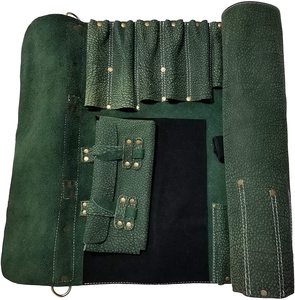 Sac à couteaux artisanal professionnel, sac à couteaux en cuir personnalisé, étui de rangement pour chefs, organisateur pour chefs LKR-0310 - Product Image 1