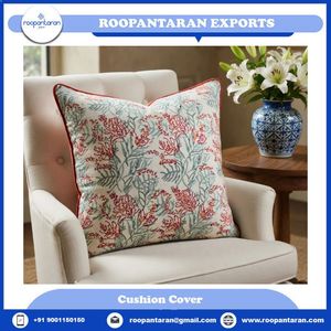 Funda de Cojín Cuadrada con Diseño Floral, 50x50 cm, Algodón y Lino, Estilo Clásico, Desmontable, Lavable, Cierre de Sobre, al Mejor Precio - Product Image 2
