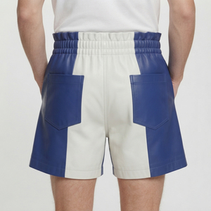 Shorts en cuir pour hommes de haute qualité, shorts en cuir sur mesure pour hommes, shorts en cuir à taille élastique pour hommes, shorts en cuir tendance OEM - Product Image 2