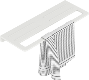 Étagère à serviettes professionnelle pour hôtel avec barre de suspension intégrée, montage mural, en acier inoxydable, pour salles de bain commerciales - Product Image 1