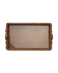 Nueva Bandeja Rectangular de Ratán Natural Minimalista, Diseño Plano, Bandeja de Servicio Sostenible, Venta al Por Mayor, Proveedor OEM, Artículos de Cocina - Product Image 2