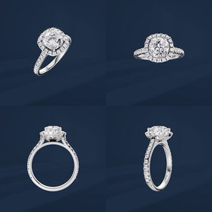 Anillo de compromiso de platino PT950 con diamante redondo brillante para mujer, estilo clásico, ideal para regalo de aniversario - Product Image 6
