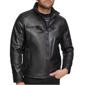 Wholesale Winter <b>Quilted</b> Men Leather Jacket | Breathable Biker Rider Jacket with Zipper | Custom OEM Leather Jackets - Product Image 1