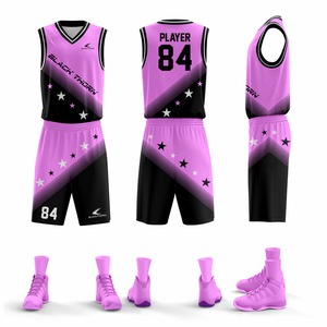 Maillots de basketball personnalisés 2026 à carreaux imprimés par sublimation, vente en gros, pour équipes, avec coutures - Product Image 1
