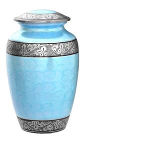 Urnas de cremación con acabado brillante de alta calidad estándar que mantienen las cenizas humanas Suministros funerarios Urna de cremación de metal de alta venta - Product Image 5