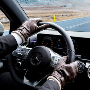 Nouveaux gants d'hiver pour hommes, personnalisés, en cuir, chauds, en laine, compatibles avec les écrans tactiles, gants de cérémonie thermiques - Cadeaux pour papa ou mari - Product Image 5