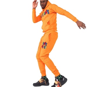 Men's Purple Fleece Tracksuit Full Sleeve Hooded Solid Color Casual Winter Wear Side Pockets Regular Fit Acid Wash Lightweight - Product Image 2