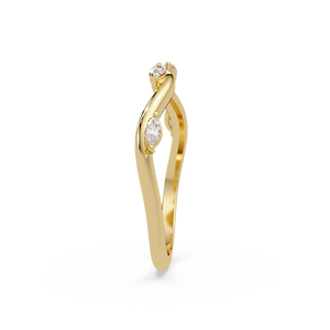Minimalist 14k Gold Marquise Cut Lab Grown Diamond 0.13 Carat TW <b>Fine</b> Jewelry Luxury Custom Women's Wedding Engagement <b>Ring</b> - Product Image 4
