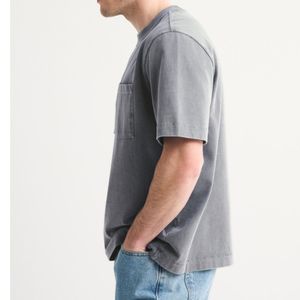 T-shirt vintage délavé personnalisé pour homme, col rond, en coton, coupe décontractée, streetwear, manches courtes, vente en gros OEM ODM - Product Image 6