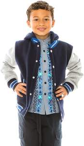 Chaquetas de Béisbol Bordadas y Estampadas Personalizadas de Fabricante OEM, Chaqueta Varsity de Algodón para Niños, Ropa Infantil Personalizable - Product Image 3