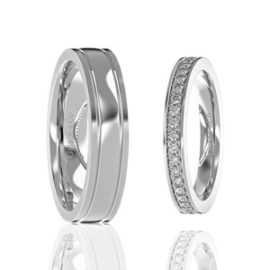 แหวนแต่งงานคู่รักและเครื่องประดับงานแต่งงานคุณภาพสูงจากเวียดนาม ชุดแหวนแต่งงานสัญลักษณ์แห่งความรักนิรันดร์ Glosbe - Product Image 4