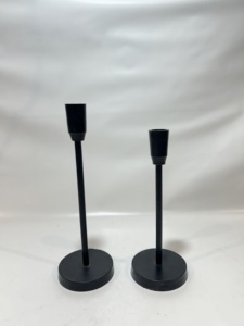 Luxury Black Aluminium Candle Holder European Style Decorative Metal Candle Stand for Wedding Ceremony Dining Table Hotel - Product Image 2