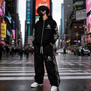 Sudadera con Capucha Extra Grande con Estampado de Galaxia Personalizado, Conjunto Deportivo de Felpa para Hombre, Ropa Urbana Premium - Product Image 3
