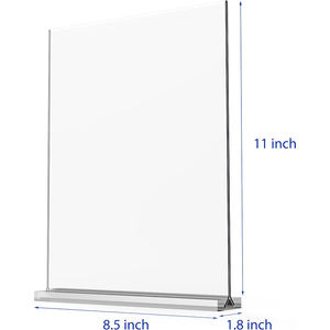 Soporte de acrílico personalizado de 4x6 pulgadas, estantes de exhibición verticales de doble cara, soporte de mesa transparente para el hogar, oficina, restaurantes, tienda - Product Image 6