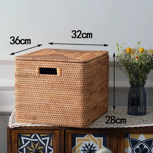 Cesta de Ratán Premium para Almacenamiento Decorativo, Fabricada con Ratán Natural y Bambú Ecológico de Vietnam - Product Image 2