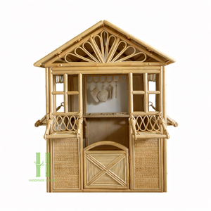 MÁS VENDIDO: Casa de Muñecas Moderna de Ratán Natural Tejida a Mano, Ecológica y Duradera, Decoración para Dormitorio Infantil, Sala de Estar o Centro Comercial, Hecha en Vietnam HNH - Product Image 2