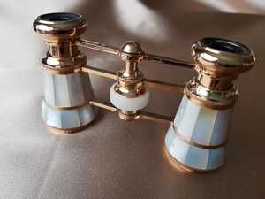 Binoculares Náuticos Modernos Más Vendidos, Marco de Latón Chapado en Oro, Impresión de Madreperla, Decoración para el Hogar, Regalos Empresariales - Product Image 3