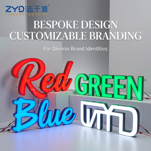 Enseigne 3D personnalisée pour extérieur, lettres en relief LED, éclairage frontal, acrylique, acier inoxydable, publicité, nom de magasin, <span class=keywords><strong>logo</strong></span> d'entreprise - Product Image 6