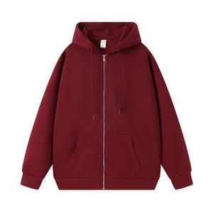 Hot Pickled Pullover 100% Cotton Zipper Hoodie Street Thick Durable Comfort Fit Quick Dry Double Ordinary Luxury Zipper Jackets - Product Image 1