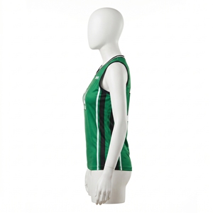 Camiseta de Voleibol Personalizada para Mujer, sin Mangas, Cuello en V, Sublimada, con Franja Lateral, Nombre, Número, Club, Equipo, 100% Poliéster - Product Image 3